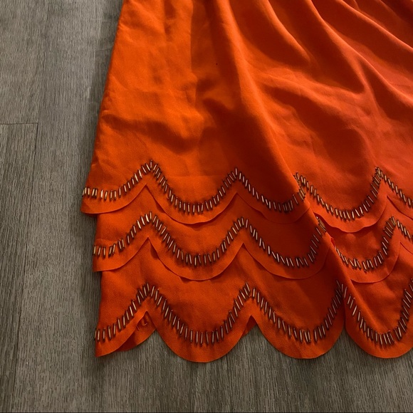 Ted Baker Orange and gold beaded dress - Picture 4 of 15